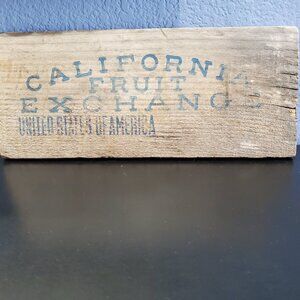 Vintage California Fruit Exchange Crate Side/Sign